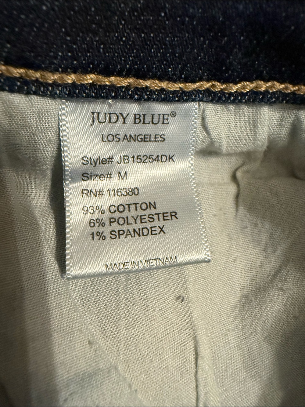 Judy Blue Distressed Denim Shorts Raw Hem Stretch Jean Shorts Size M - Picture 6 of 7